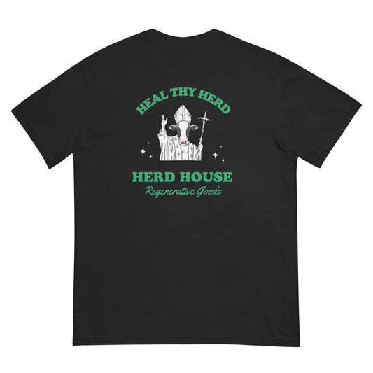 Herd House comfort colors black T-shirt made from 100% cotton with a classic unisex fit