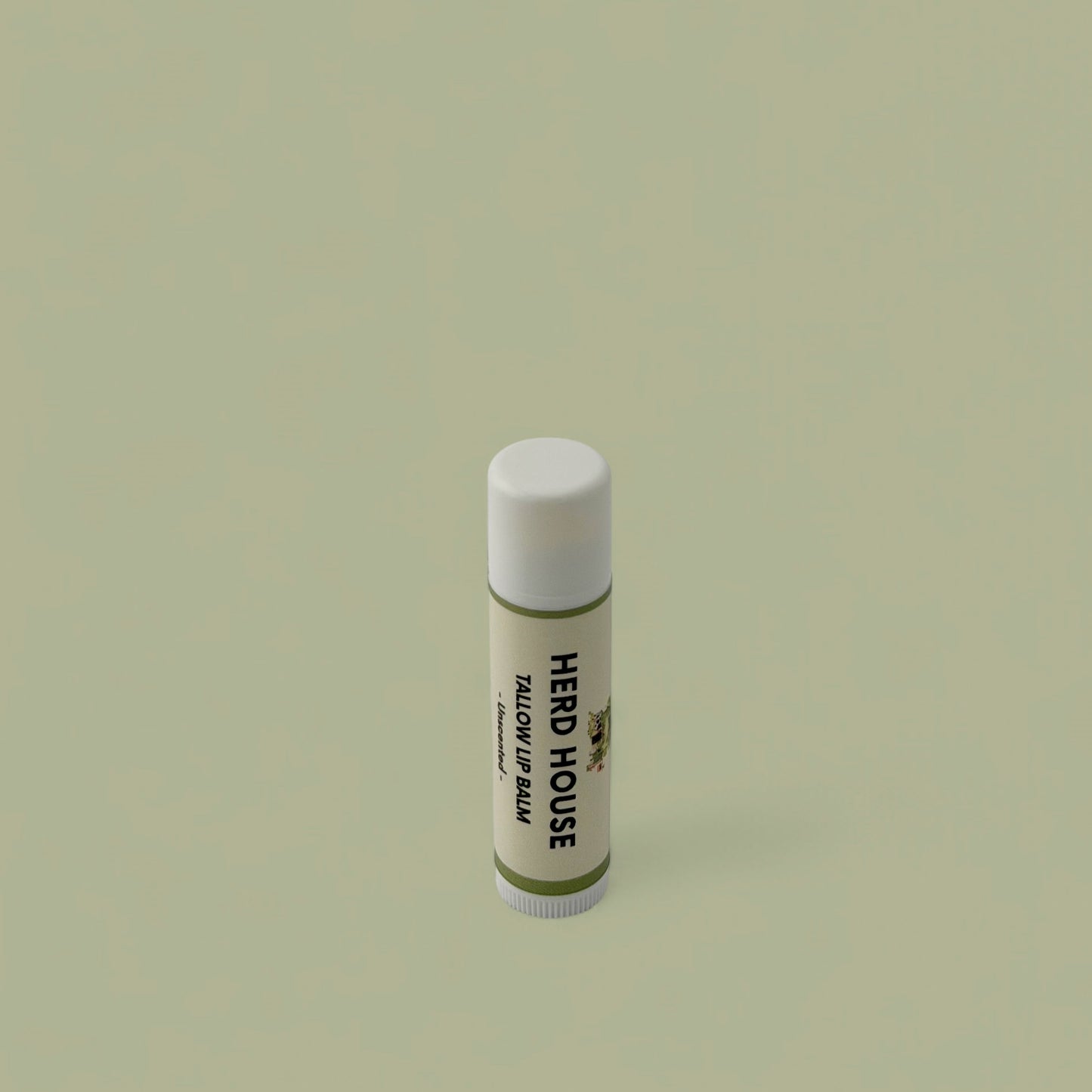 Grass-fed regenerative unscented tallow lip balm for naturally soft and hydrated lips