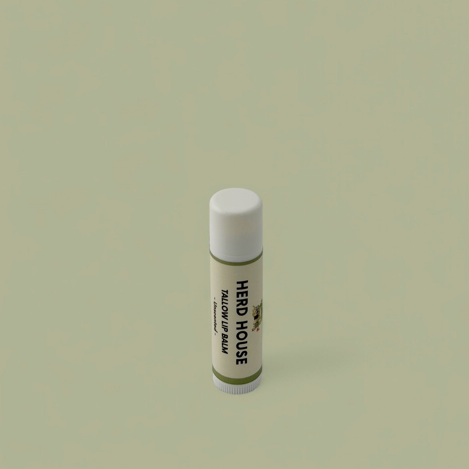 Grass-fed regenerative unscented tallow lip balm for naturally soft and hydrated lips