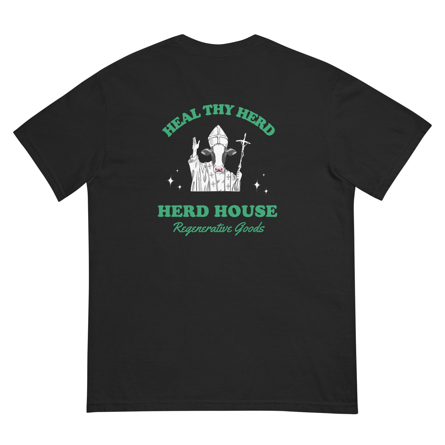 Herd House comfort colors black T-shirt made from 100% cotton with a classic unisex fit