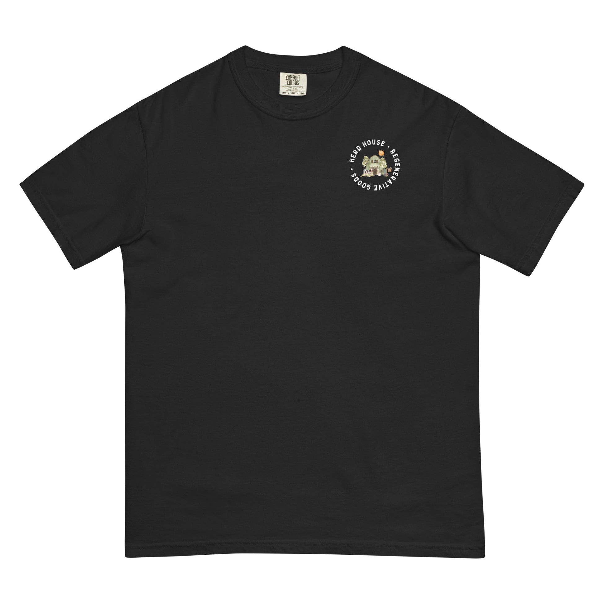 Herd House comfort colors black T-shirt made from 100% cotton with a classic unisex fit