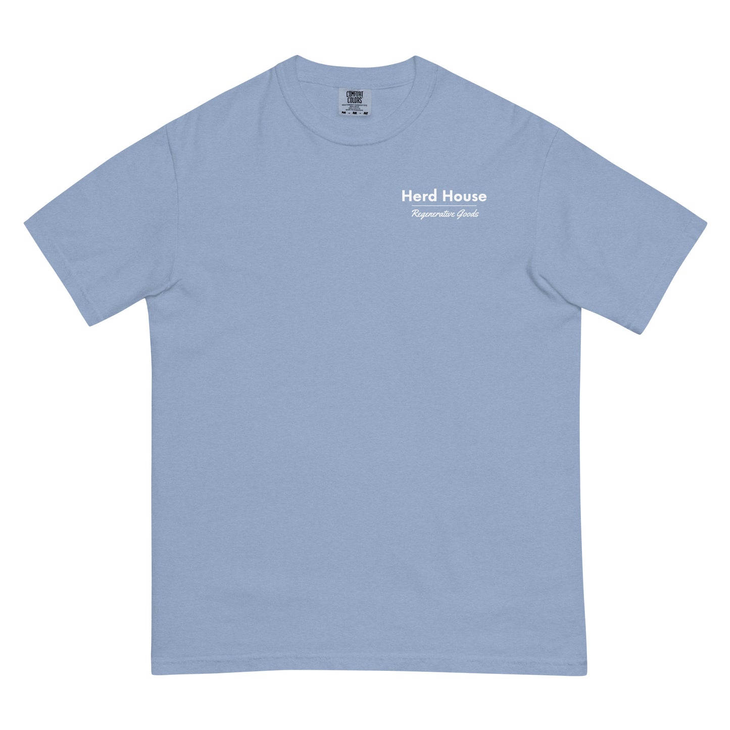 Herd House comfort colors blue T-shirt made from 100% cotton with a classic unisex fit