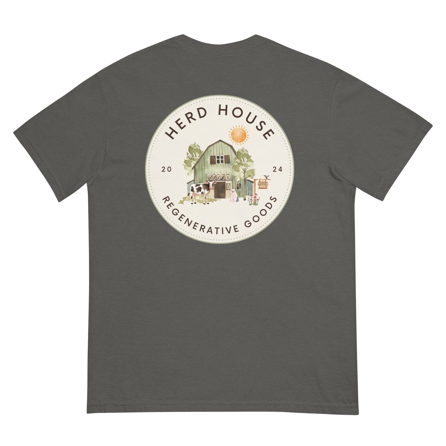 Herd House comfort colors gray grey T-shirt made from 100% cotton with a classic unisex fit