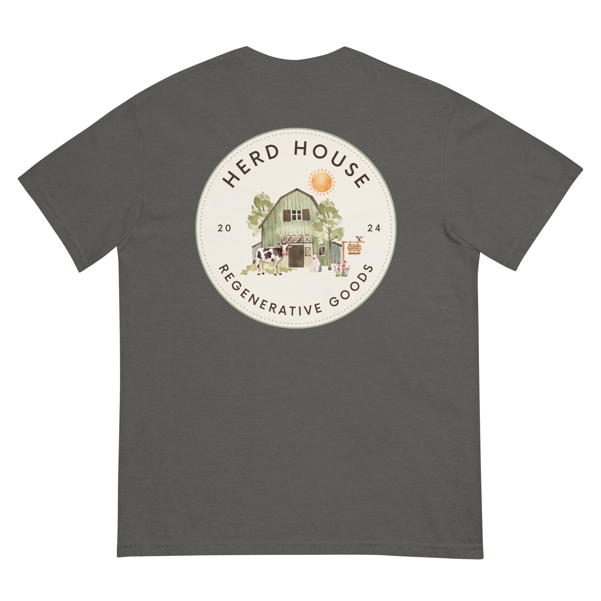 Herd House comfort colors gray grey T-shirt made from 100% cotton with a classic unisex fit