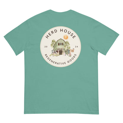 Herd House comfort colors green T-shirt made from 100% cotton with a classic unisex fit