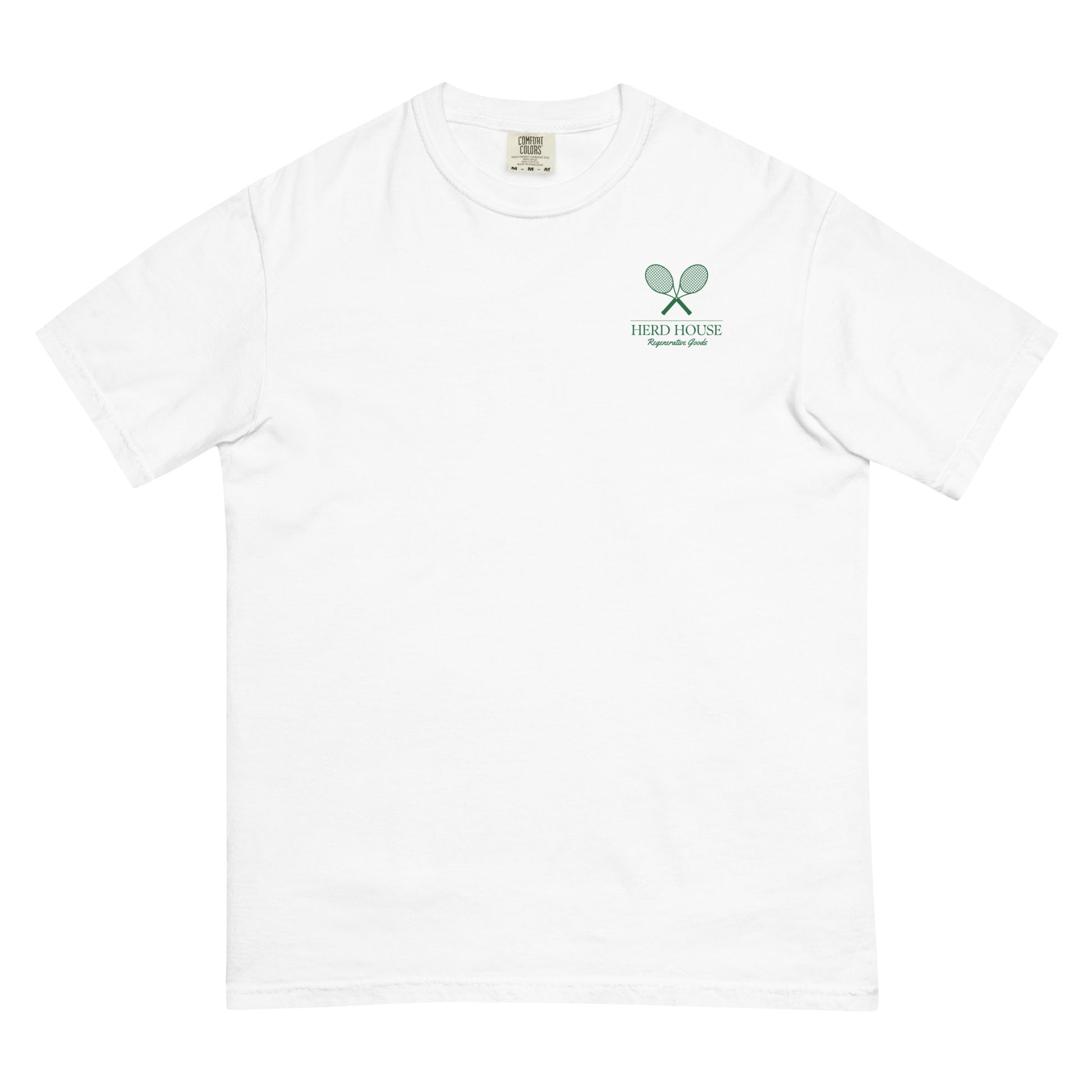 Herd House comfort colors white T-shirt made from 100% cotton with a classic unisex fit
